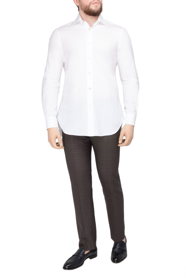 Kiton white men's cotton shirt 140296 - photo 2