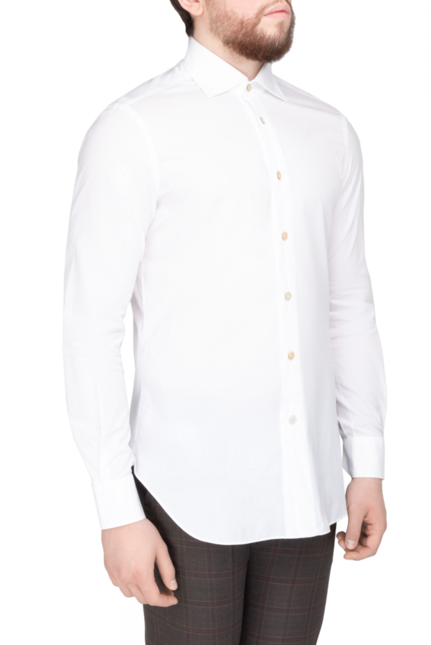 Kiton white men's cotton shirt 140296 - photo 3