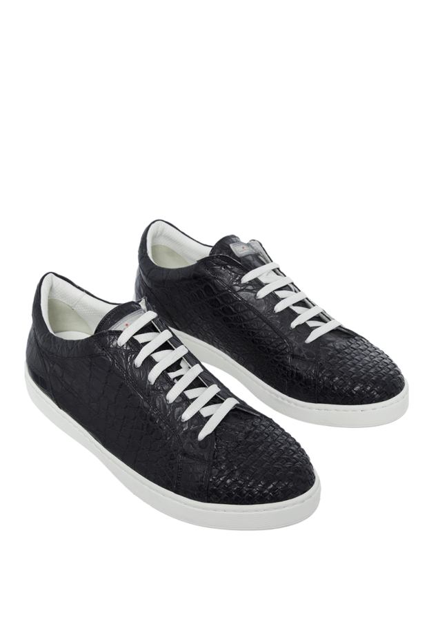 Kiton genuine alligator leather sneakers with contrasting white sole 140315 - photo 3