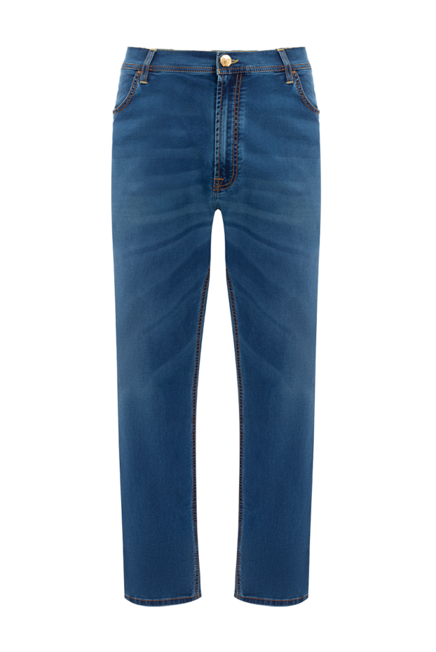 Blue men's jeans made of heavy cotton - photo 1