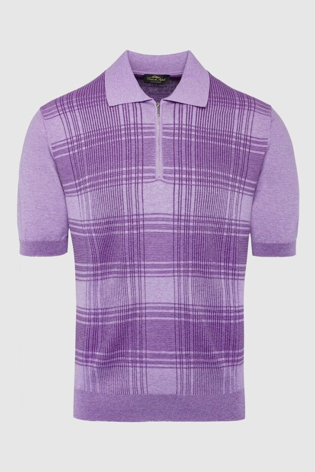 Cesare di Napoli man cotton and silk polo shirt purple for men buy with prices and photos 140472 - photo 1