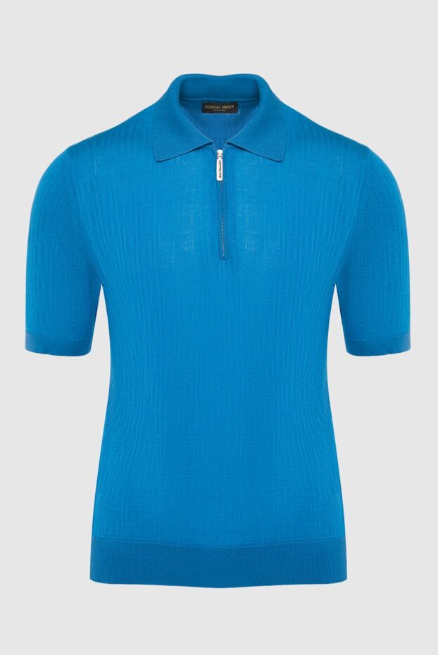 Cesare di Napoli man silk polo blue for men buy with prices and photos 140476 - photo 1