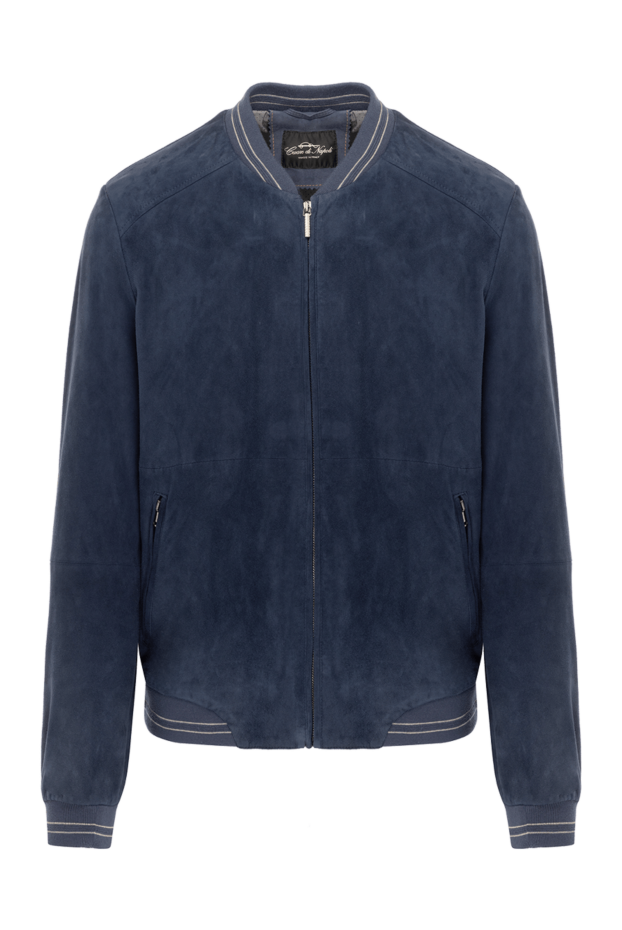 Cesare di Napoli man blue suede jacket for men buy with prices and photos 140492 - photo 1