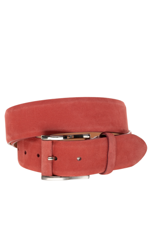 Cesare di Napoli man men's red nubuck belt buy with prices and photos 140518 - photo 1