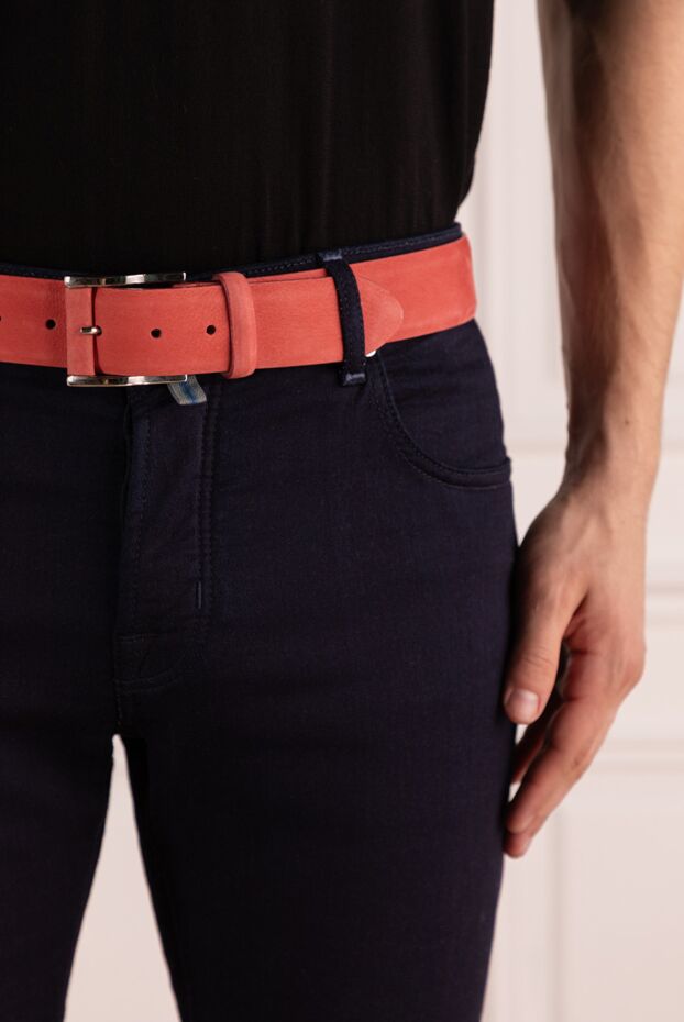 Cesare di Napoli man men's red nubuck belt buy with prices and photos 140518 - photo 2