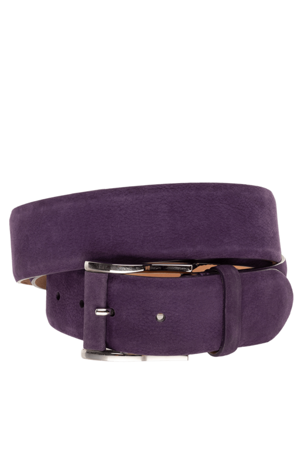 Cesare di Napoli man men's purple nubuck belt buy with prices and photos 140523 - photo 1