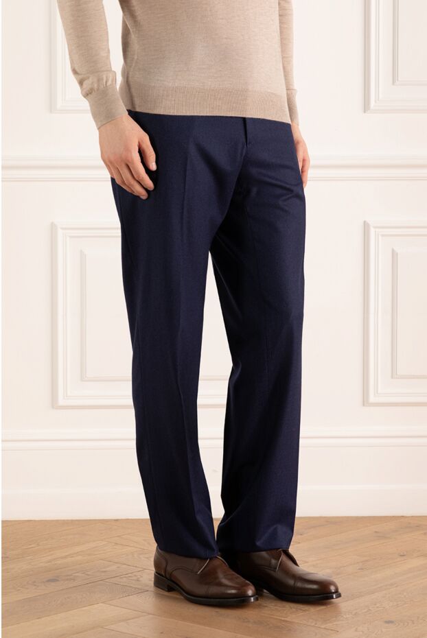 Lubiam men's trousers in rich blue with a laconic silhouette 140543 - photo 3