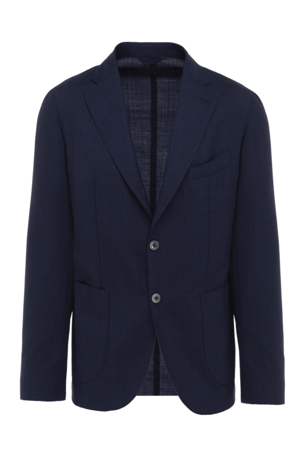 Lubiam мужские пиджак из шерсти синий мужской купить с ценами и фото 140578 - фото 1