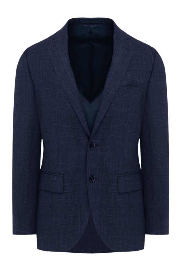 Lubiam a single-breasted navy jacket with a light texture and lining. 140583 - photo 1