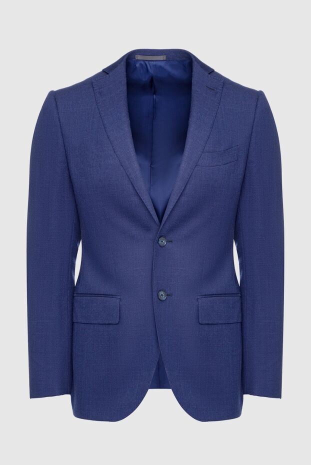 Lubiam мужские пиджак из шерсти синий мужской купить с ценами и фото 140584 - фото 1
