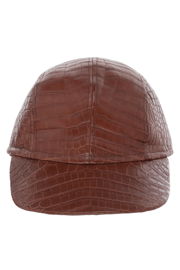 Cesare di Napoli man cap made of crocodile skin burgundy for men buy with prices and photos 140599 - photo 1