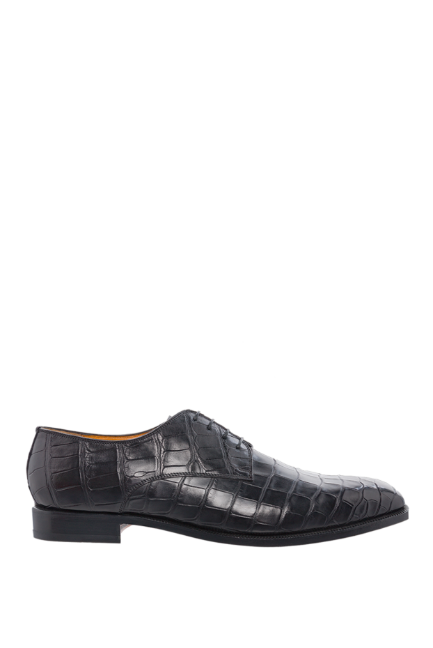 Cesare di Napoli мужские туфли мужские из кожи аллигатора черные купить с ценами и фото 140607 - фото 1