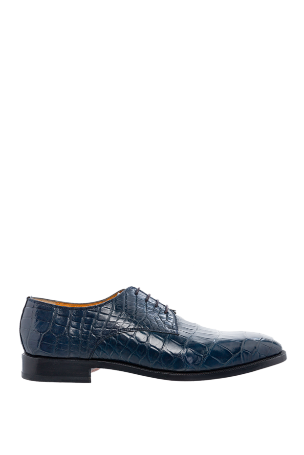 Cesare di Napoli мужские туфли мужские из кожи аллигатора синие купить с ценами и фото 140608 - фото 1