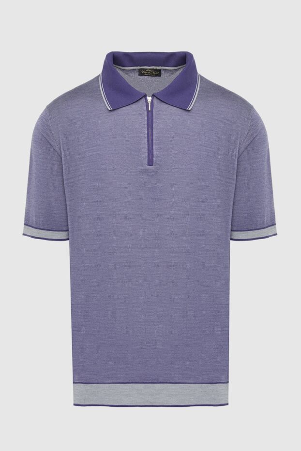 Cesare di Napoli man silk polo purple for men buy with prices and photos 140634 - photo 1