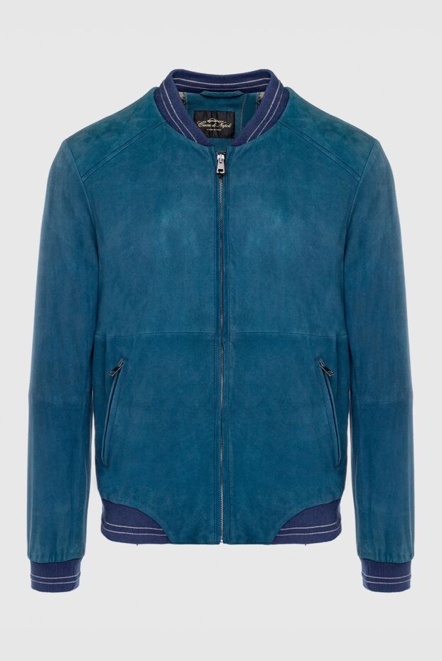 Cesare di Napoli man blue suede jacket for men buy with prices and photos 140646 - photo 1