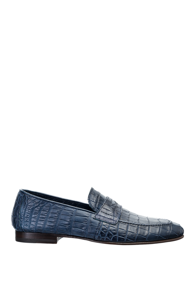 Cesare di Napoli man blue crocodile leather loafers for men buy with prices and photos 140658 - photo 1