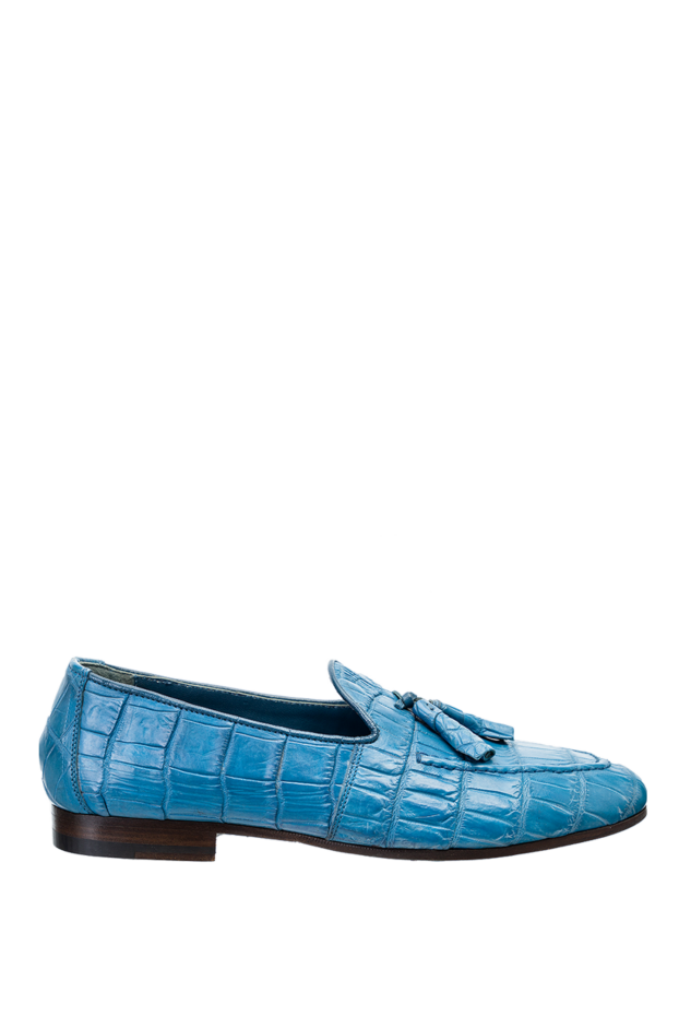 Cesare di Napoli man blue crocodile leather loafers for men buy with prices and photos 140659 - photo 1