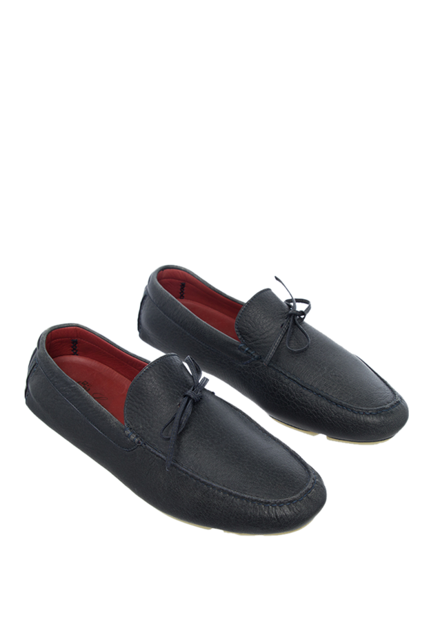 Loro Piana black leather loafers with bow and contrast lining 140941 - photo 3