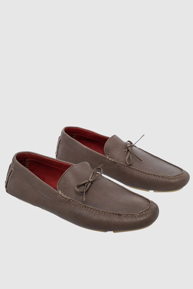 Loro Piana men's nubuck moccasins in gray 140943 - photo 3