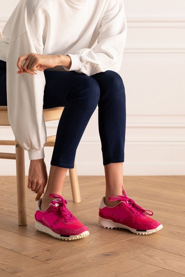 Golden Goose women's sneakers in bright pink with a logo 141035 - photo 2