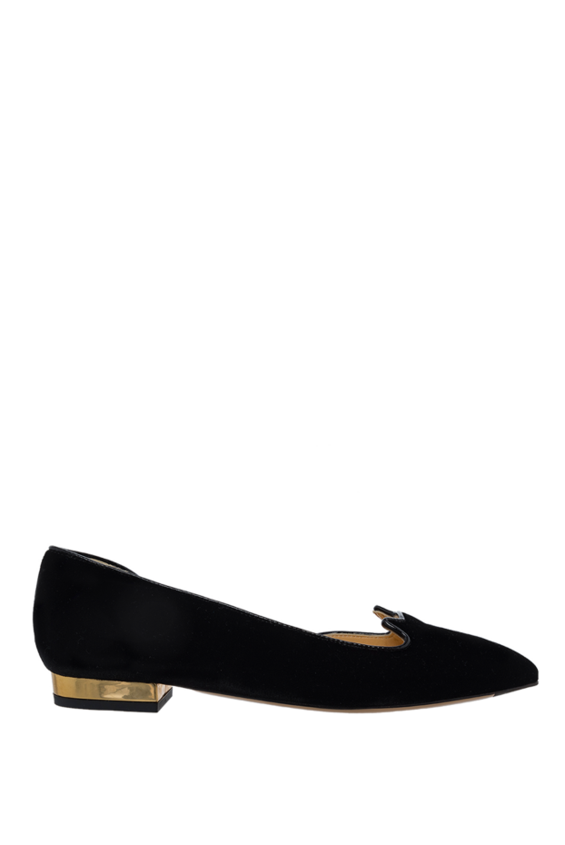 Charlotte Olympia woman black viscose and leather shoes for women buy with prices and photos 141066 - photo 1