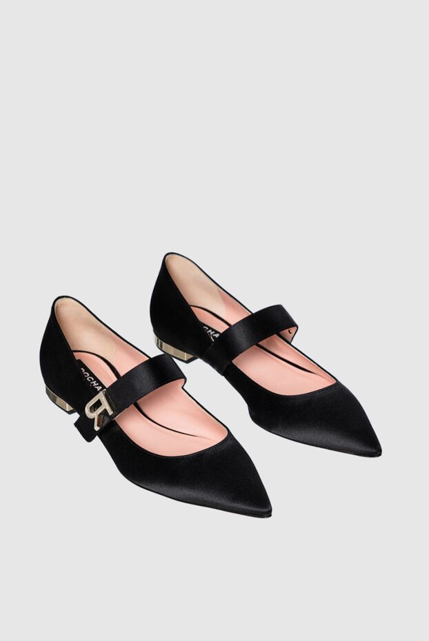 Rochas women's black shoes with logo on the buckle 141073 - photo 3