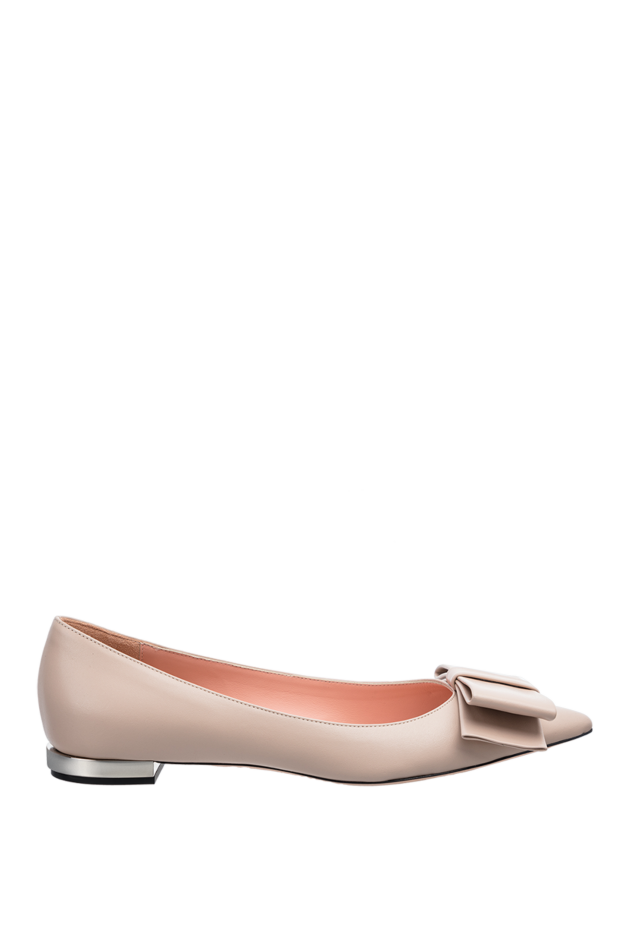 Rochas women's beige shoes with a bow 141078 - photo 1