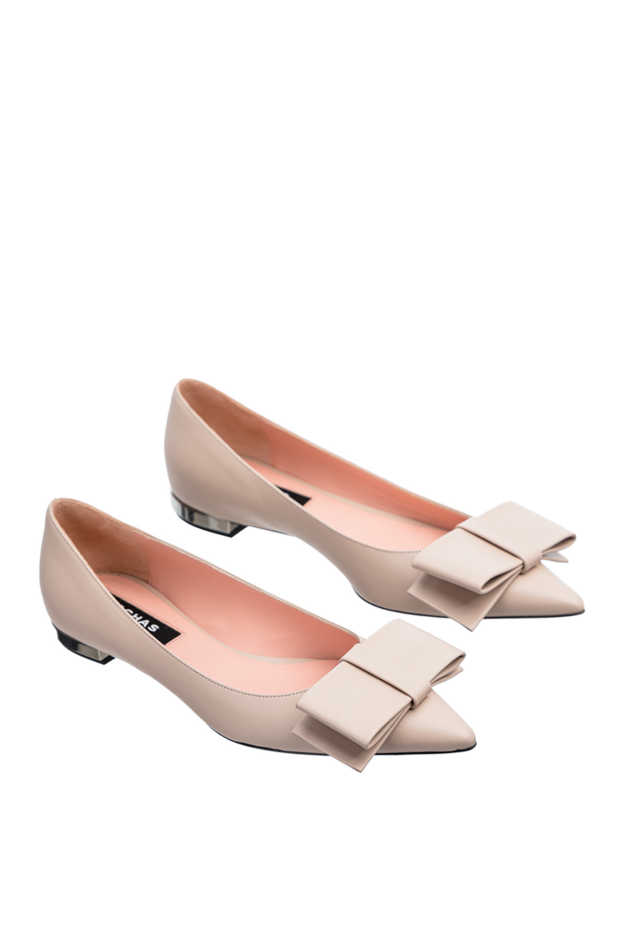 Rochas women's beige shoes with a bow 141078 - photo 3