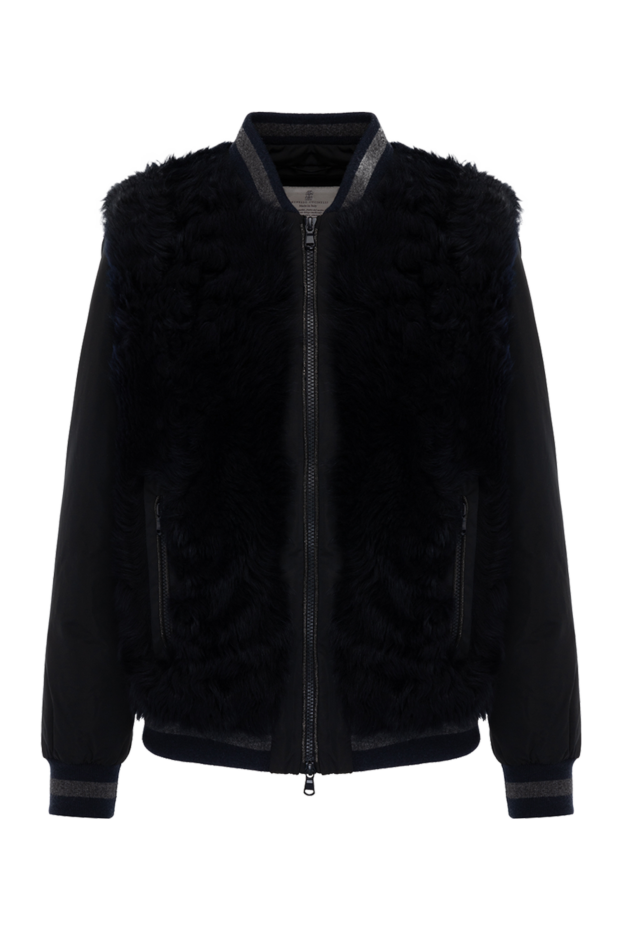 Jacket made of natural fur black for women - photo 1