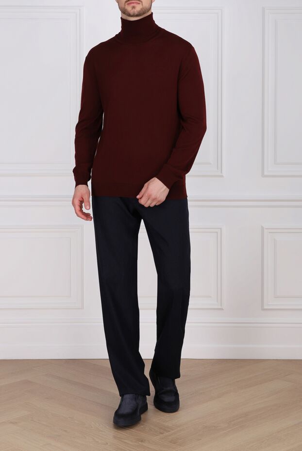 Cesare di Napoli man men's wool golf burgundy buy with prices and photos 141357 - photo 2