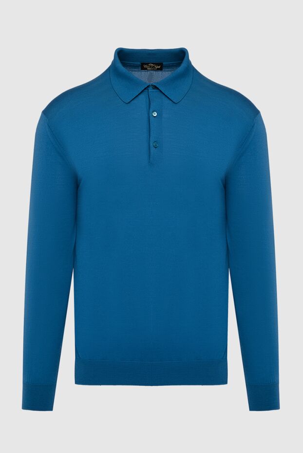 Cesare di Napoli man wool long sleeve polo blue for men buy with prices and photos 141378 - photo 1