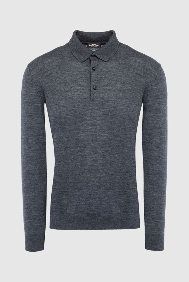 Cesare di Napoli man wool long sleeve polo gray for men buy with prices and photos 141379 - photo 1