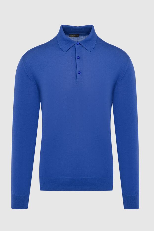 Cesare di Napoli man wool long sleeve polo blue for men buy with prices and photos 141380 - photo 1