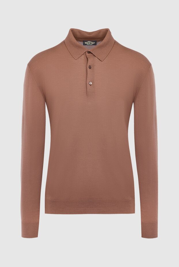 Cesare di Napoli man wool long sleeve polo brown for men buy with prices and photos 141382 - photo 1