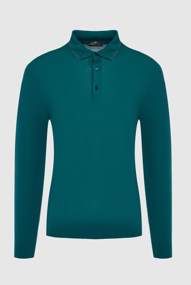 Cesare di Napoli man wool long sleeve polo green for men buy with prices and photos 141387 - photo 1