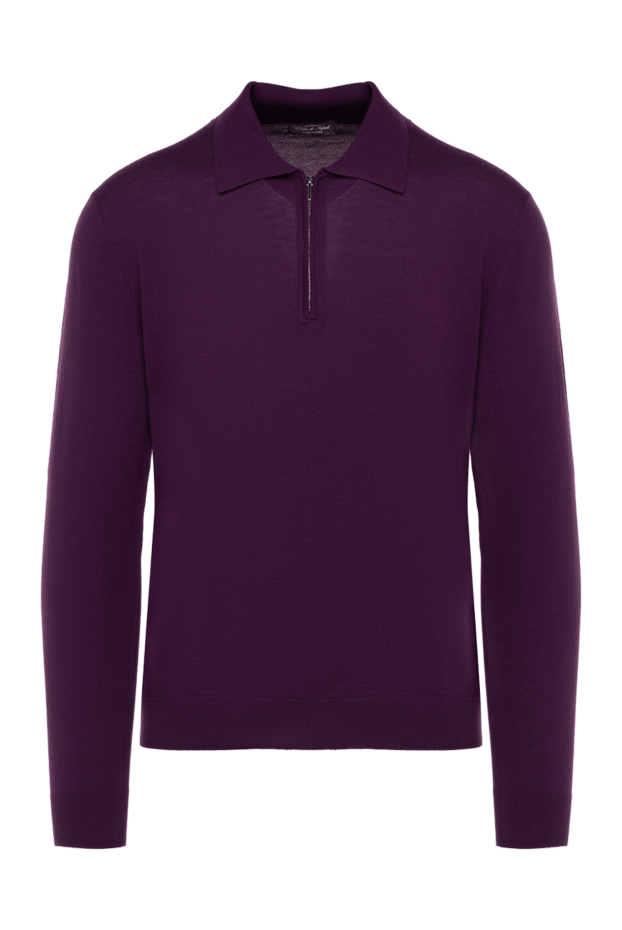 Cesare di Napoli man wool long sleeve polo violet for men buy with prices and photos 141390 - photo 1