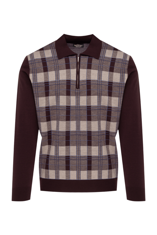 Cesare di Napoli man wool long sleeve polo brown for men buy with prices and photos 141399 - photo 1