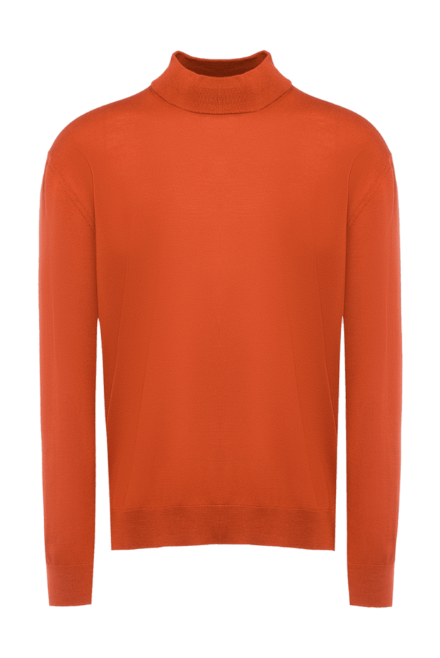 Cesare di Napoli man orange men's wool turtleneck jumper buy with prices and photos 141426 - photo 1