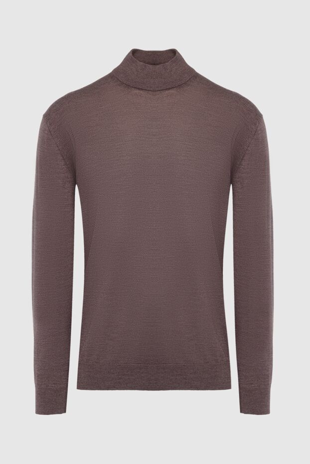 Cesare di Napoli man brown wool turtleneck jumper for men buy with prices and photos 141429 - photo 1