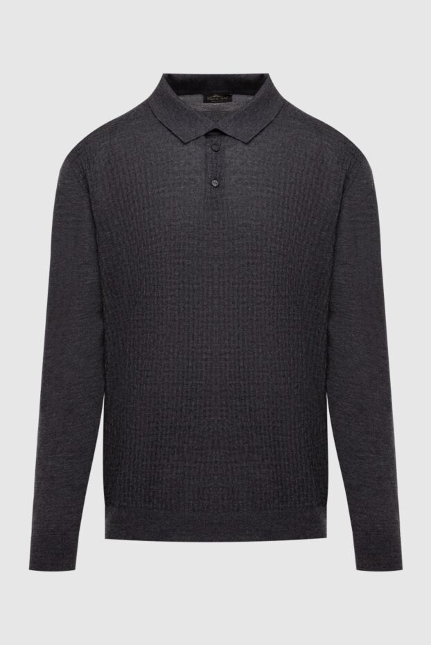 Cesare di Napoli man long sleeve polo in wool, silk and cashmere gray for men buy with prices and photos 141451 - photo 1