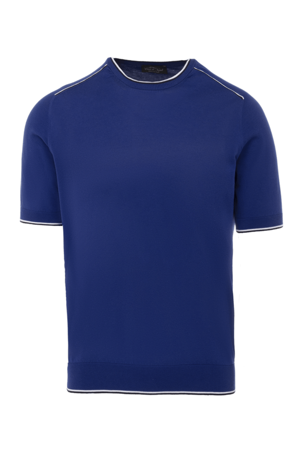 Cesare di Napoli man cotton t-shirt blue for men buy with prices and photos 141472 - photo 1