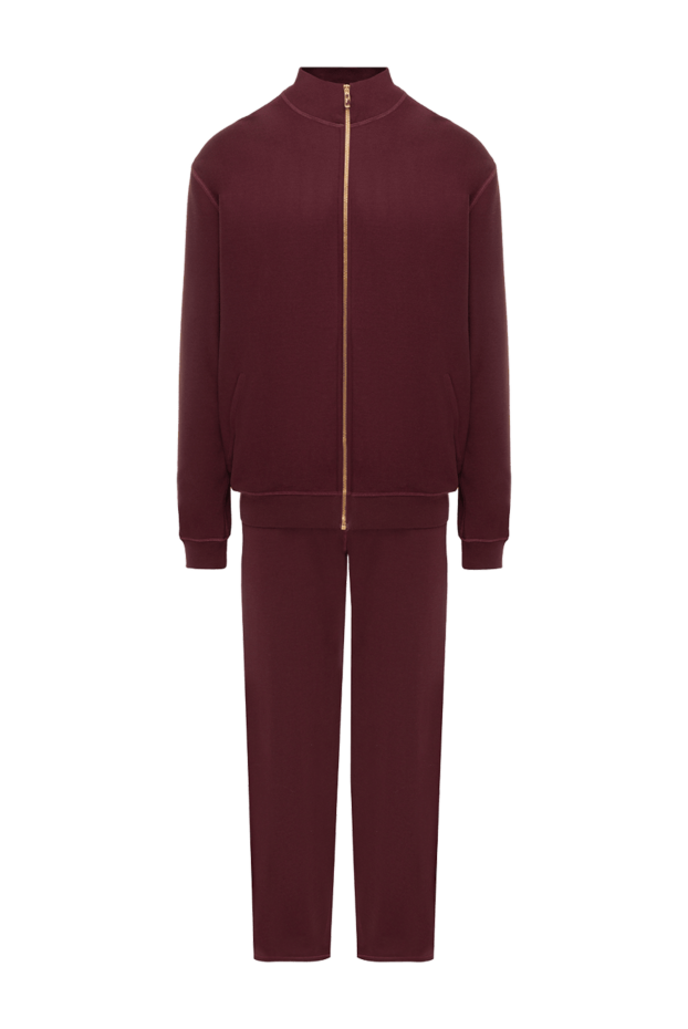 Billionaire man men's sports suit made of cotton and viscose, burgundy buy with prices and photos 141570 - photo 1