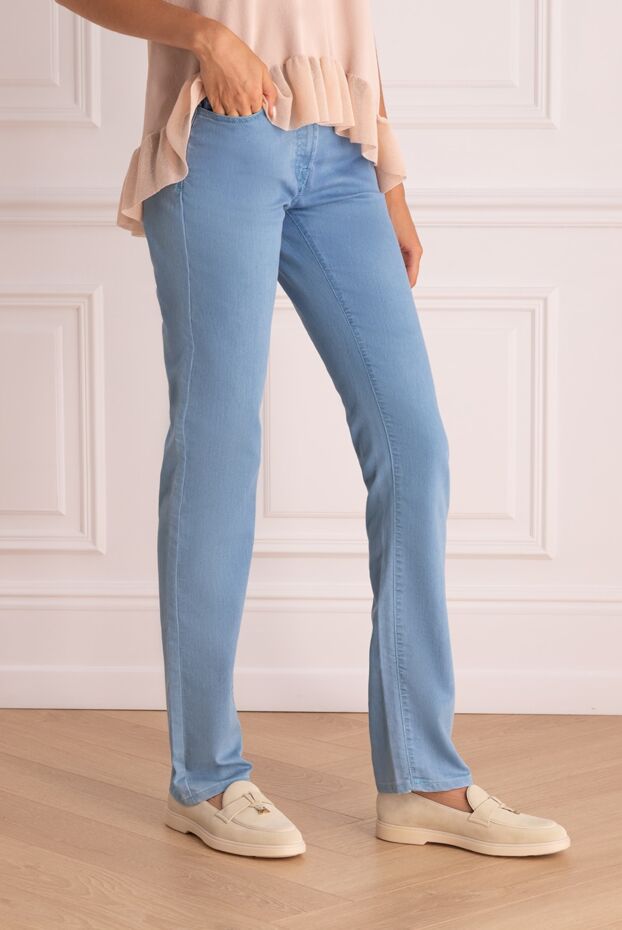 Scissor Scriptor blue cotton and polyester jeans for women 141737 - photo 3