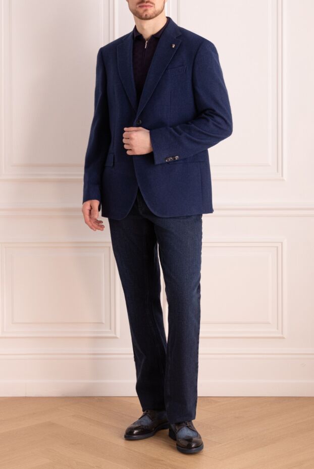 Sartoria Latorre men's blue cashmere jacket 141796 - photo 3