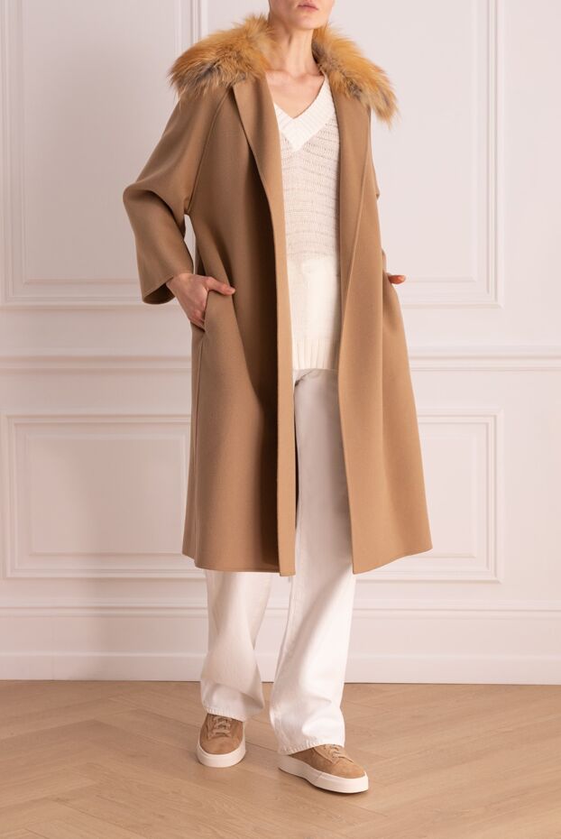 Ava Adore женские пальто из кашемира бежевое женское купить с ценами и фото 141815 - фото 2