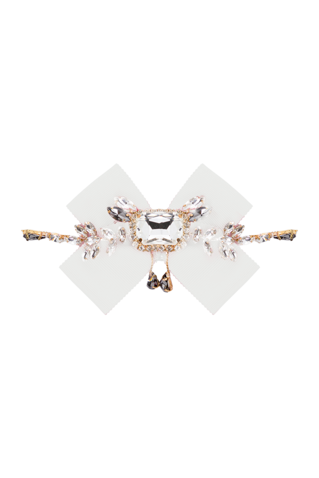 Edward Achour Paris beige brooch for women with crystals in the shape of flowers 141835 - photo 1