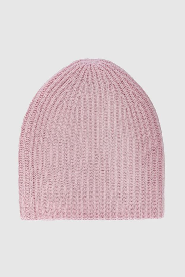 Max&Moi pink beanie hat for women in a ribbed pattern with flowers and beads 141917 - photo 3