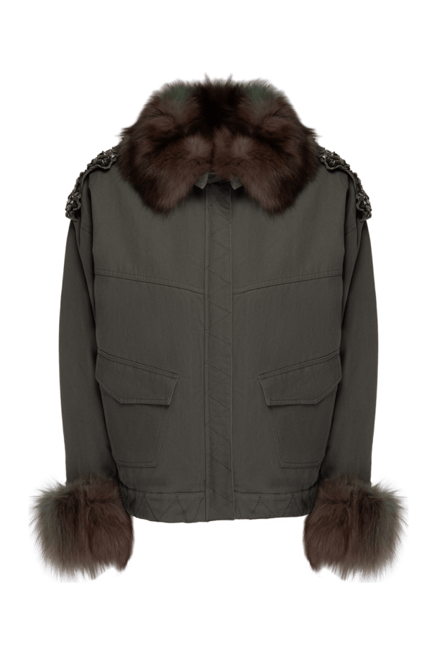 Max&Moi woman parka made of cotton and natural fur, green, for women buy with prices and photos 141940 - photo 1