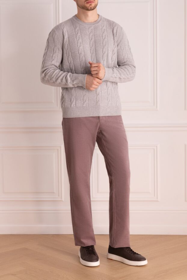 Cesare di Napoli man wool and cashmere jumper gray for men buy with prices and photos 141952 - photo 2