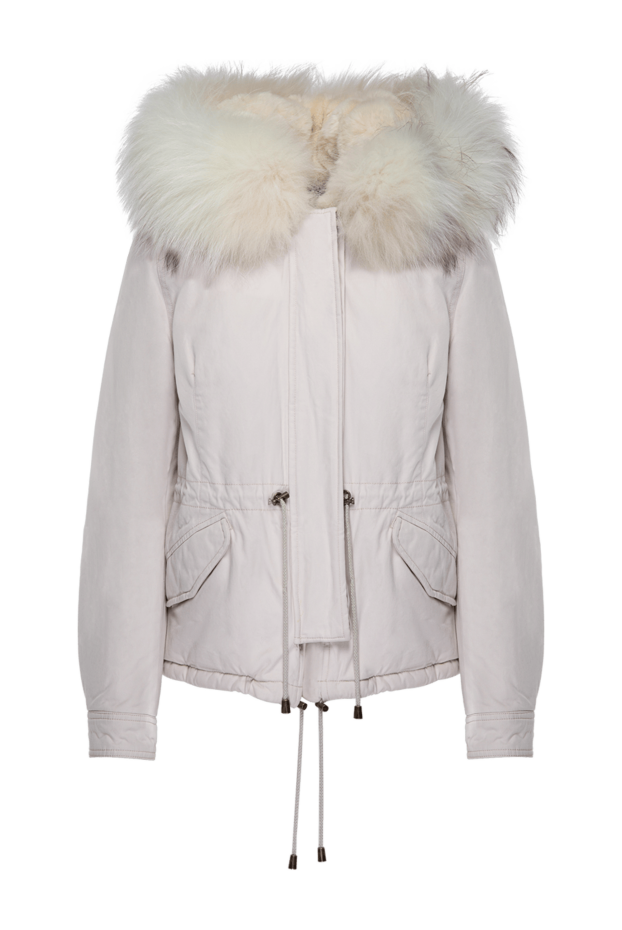 Alessandra Chamonix woman white women's parka made of cotton and natural fur buy with prices and photos 142050 - photo 1